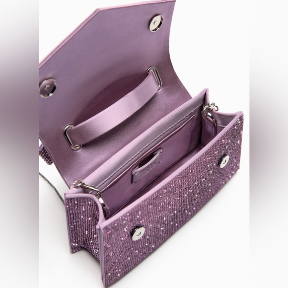 ZARA SPARKLY MINI CITI BAG - Picture 5 of 6